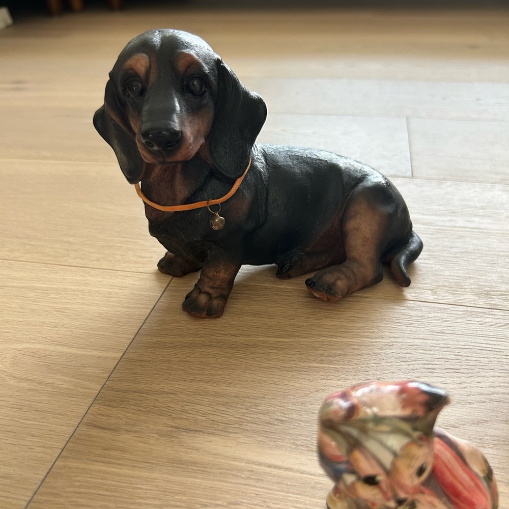 Dachshund and Cat Figurines